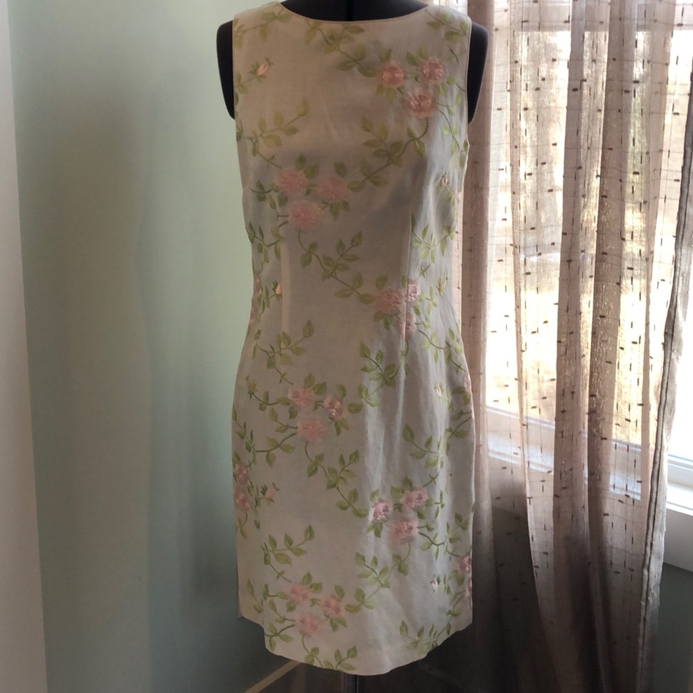 Gorgeous Coldwater Creek Beautiful  Embroidered Sleeveless Summer Dress Size 8